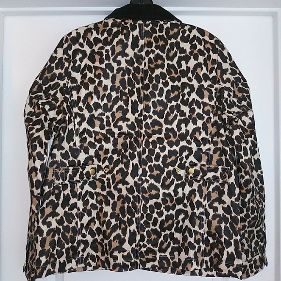 NWT Sz XS J Crew Leopard Print Utility Barn Jacket - Picture 9 of 12